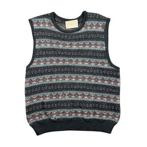 Vintage 60s Pendleton Wool Sweater Vest Women Large‎ Fair Isle Granola USA Made